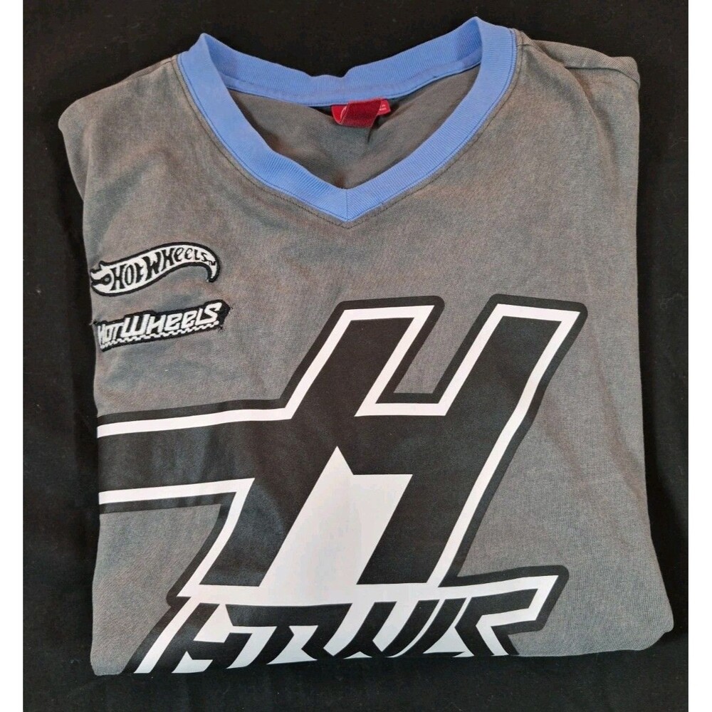 2023 Hot Wheels Racing Full Throttle V Neck Long Sleeve Jersey Unisex Size M